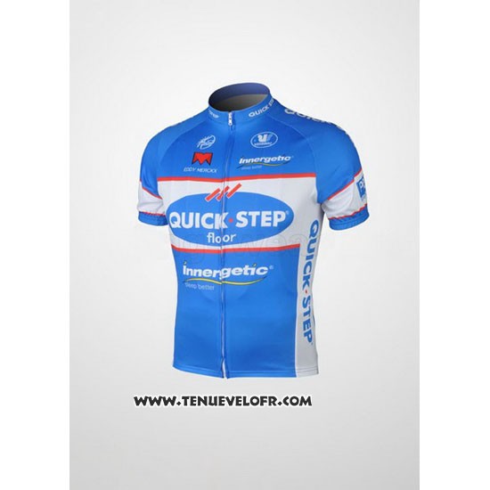 2010 Maillot Ciclismo Quick Step Floor Azur Manches Courtes et Cuissard